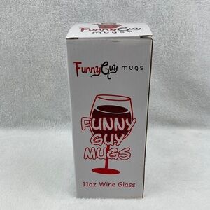 Funny Guy Mugs 11 oz. Wine Glass Novelty Gift NIB